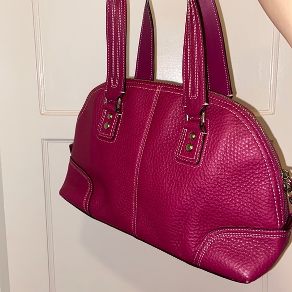 COACH HAMPTONS DOME BARBIE PINK LEATHER HANDBAG PURSE BAG K0993-F13963 - Picture 11 of 17